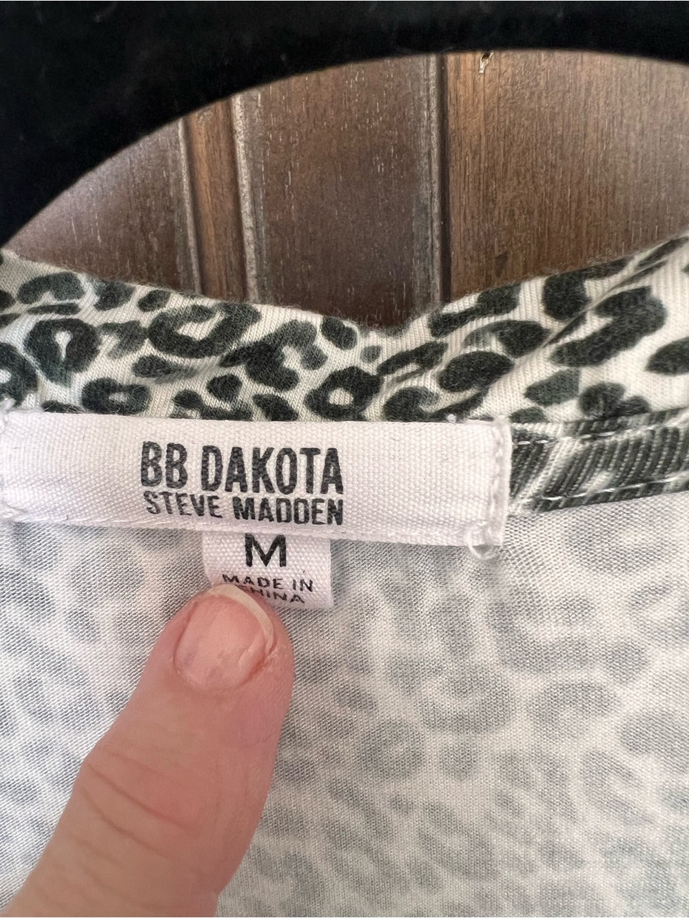 BB Dakota Steve Madden Black and White Leopard V-Neck Maxi Dress - Picture 2 of 3